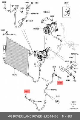 КОЛЬЦОO RING  LR044466 LR044466 LAND ROVER