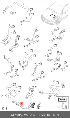 OPEL ASTRA H / FAMILY (2004>) 13170118 GENERAL MOTORS