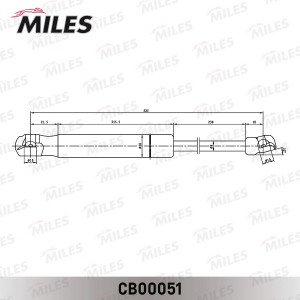 Амортизатор крышки багажника SKODA YETI (Lesjofors 81 857 15) CB00051 CB00051 MILES