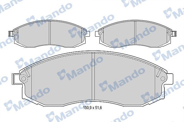 Колодки тормозные NISSAN Teana J31,Maxima A32,J30 передние (4шт.) MANDO MPN05 MANDO