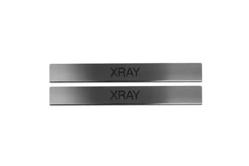 Накладки на пороги ВАЗ Xray нерж. (к-т 2 шт) LECAR019020708 LECAR