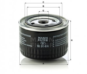 DATSUN ON-DO (2014>) MI-DO (2015>) W 914-4 MANN FILTER