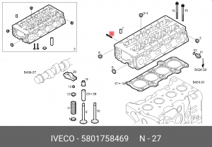 шпилька выпускного коллектора! M8х16-55\ Iveco 5801758469 IVECO