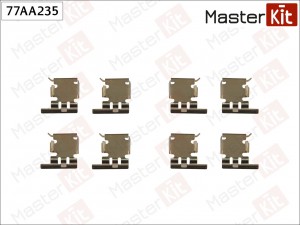 Комплект установочный тормозных колодок Suzuki WAGON R+ (EM) 1997 - 2000 77AA235 77AA235 MASTER KIT