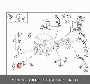 Датчик педали сцепления КамАЗ-5490 A0015452409 MERCEDES BENZ