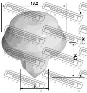 Клипса HONDA ACCORD 03-18 88570-068 88570-068 FEBEST