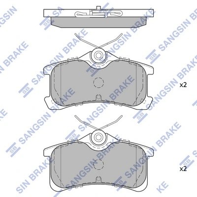 Колодки тормозные дисковые Toyota Corolla 1.4i/1.6i/2.0D 97-00 SP1575 SP1575 SANGSIN