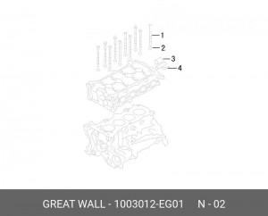 Шайба GREAT WALL Hover H6 болта головки блока OE 1003012EG01 GREAT WALL