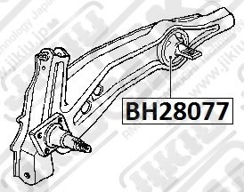 Сайлентблок задн подвески HONDA CIVIC 87-01, CR-V 95-01 BH28077 BH28077 JIKIU
