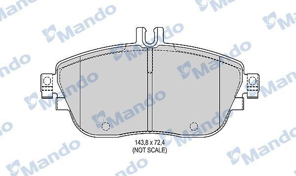 Колодки тормозные MERCEDES A (W176),B (W246),CLA (13-) передние (4шт.) MANDO MBF015680 MANDO