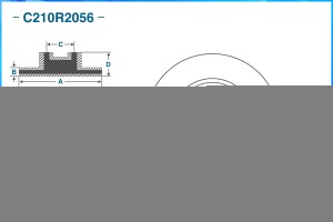 Тормозной диск передний C210R2056 C210R2056 CWORKS