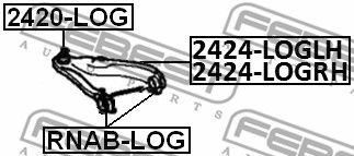 Опора шаровая RENAULT LOGAN 2005-2013 2420-LOG 2420-LOG FEBEST