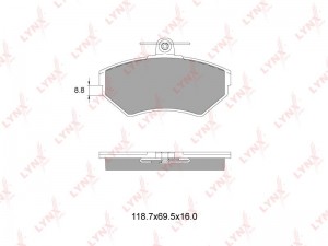 колодки дисковые передн.!\ VW Golf III/Polo, Seat Toledo/Ibiza 1.4-1.9TDi 95> BD-8009 LYNXAUTO