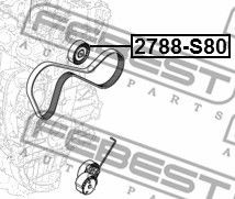 Ролик обводной VOLVO S80 2007- 2788-S80 2788-S80 FEBEST