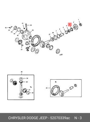 САЛЬНИК ХВОСТОВИКА 52070339AC CHRYSLER