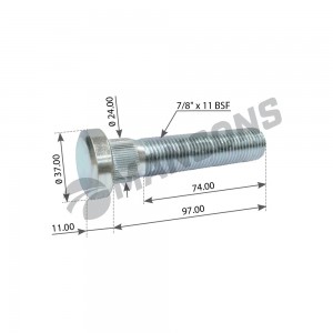 SCANIA 4/R 7/8" x 11 BSF L=96 100.595 MANSONS