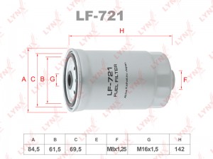 Фильтр топливный LF-721 LF-721 LYNXAUTO