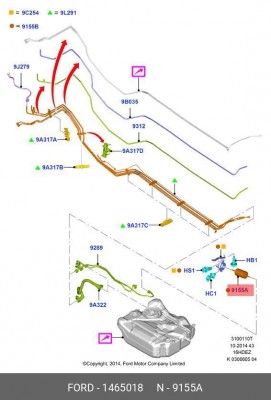 Фильтр топливный FORD Focus (99-04) OE 1465018 FORD