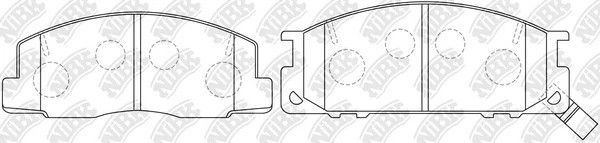 Колодки тормозные TOYOTA Crown (79-83) передние (4шт.) NIBK PN1218 NIBK