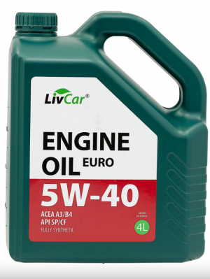 Масло моторное LIVCAR Engine Oil EURO 5W-40 ACEA A3/B4 API SP/CF (4л) LC7110540- LC7110540004 LIVCAR