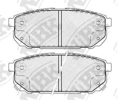 Колодки тормозные дисковые KIA SORENTO 2002 PN0798 PN0798 NIBK