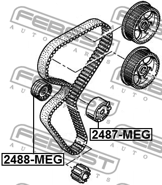 Ролик обводной 2488-MEG 2488-MEG FEBEST