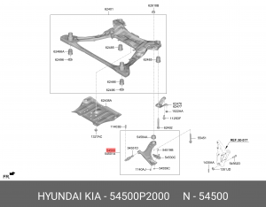 Рычаг подвески KIA Sorento (21-) передней левый OE 54500P2000 HYUNDAI KIA
