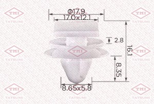 Клипса автомобильная [упаковка 10 штук] TOYOTA TJB1196 TJB1196 TATSUMI