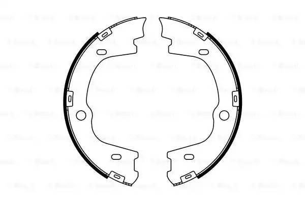 Колодки тормозные HYUNDAI ix55 (08-) задние барабанные (4шт.) BOSCH 0 986 487 778 BOSCH