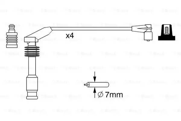 Провод высоковольтный OPEL Astra F (C16NZ) комплект BOSCH 0 986 357 226 BOSCH