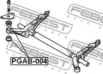 Сайлентблок PGAB-004 PGAB-004 FEBEST