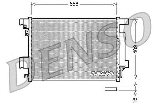 радиатор кондиционера! Mitsubishi Lancer 1.5/1.8i 07>/Outlander 2.0D/2.4i 07-12 DCN21001 DENSO