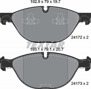 Колодки тормозные BMW X5 (E70) 48i,X6 (E71,E72) (35d/50i) передние TEXTAR 2417201 TEXTAR