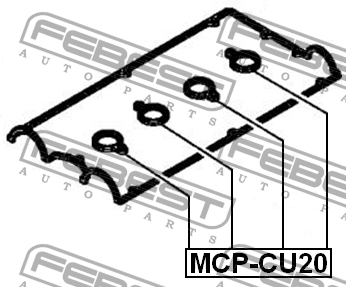Кольцо уплотнительное свечного колодца MCP-CU20 MCP-CU20 FEBEST