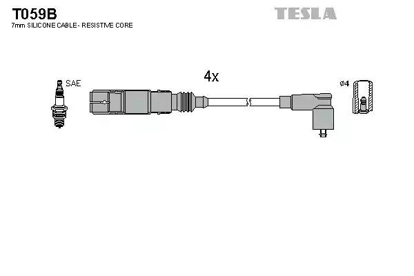 к-кт проводов!\ Audi A3/A4, VW Bora/Golf/Polo 1.6i 95> T059B TESLA