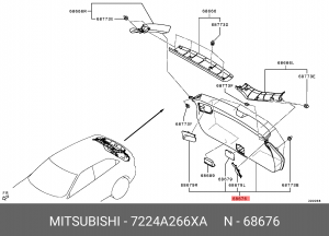 7224A266XA КРЫШКА ПЛАСТИКОВАЯ 7224A266XA MITSUBISHI