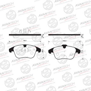 Колодки тормозные дисковые Avantech передние (противоскрипная пластина в компл.) AV2001 AVANTECH