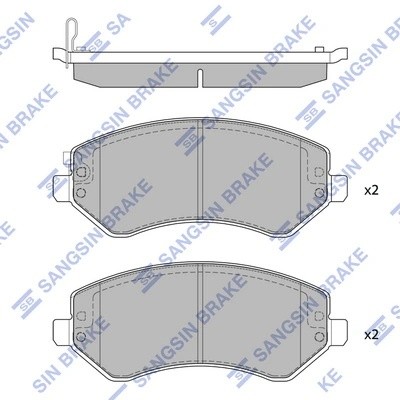 Колодки тормозные CHRYSLER Voyager дисковые передние (4шт.) SANGSIN SP4170 SANGSIN