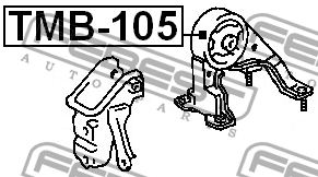 Сайлентблок задн опоры двигателя TOYOTA CALDINA 92-02 TMB-105 TMB-105 FEBEST