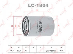 фильтр масляный !\ Chrysler Neon 1.8/2.0 16V 94>/Voyager 2.0-3.0 90>,Jeep Cherok LC-1804 LYNXAUTO