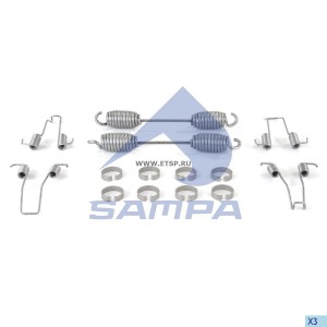 Ремкомплект BPW колодок тормозных (пружины,стопоры) SAMPA 070.658 SAMPA