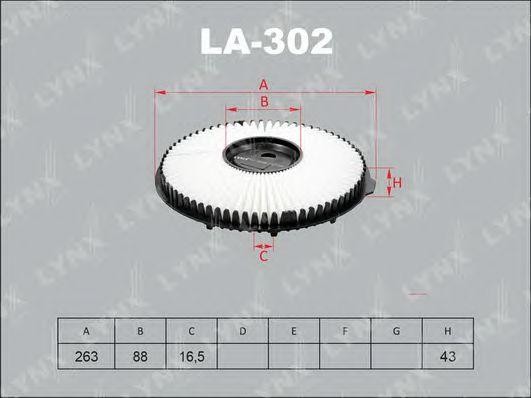 Фильтр воздушный подходит для MITSUBISHI Colt 1.3 92/Lancer 1.3 92-94 LA-302 LA-302 LYNXAUTO