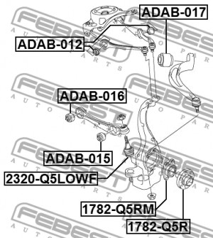 Сайленблок передн подвески AUDI A4 08-, A6 11-, Q5 09- ADAB-016 ADAB-016 FEBEST