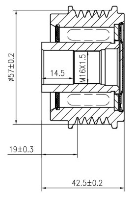 Шкив с обгонной муфтой генер. для а/м Kia Soul (09-)/Ceed (06-) 1.6CRDi (SGP 081 SGP 0811 START VOLT