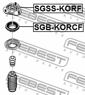 Подшипник опоры SSANGYONG Actyon (10-) амортизатора переднего FEBEST SGB-KORCF FEBEST