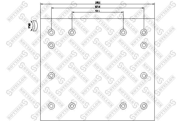 накладки торм.с ЗАКЛЕПКАМИ STD!19369 18.6-10.7(419x219(93685/L10 6.35x15.9 96)\R 85-00993-SX STELLOX