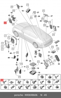 винт крепежный! самонарез.\ Audi, VW, Seat, Skoda N 906 986 06 VAG