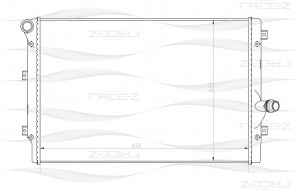 Радиатор AUDI A3 03-VW Golf/Passat/Touran/Jetta 03-SKODA Octavia/Superb/Yeti 04- KK0210 FREE Z