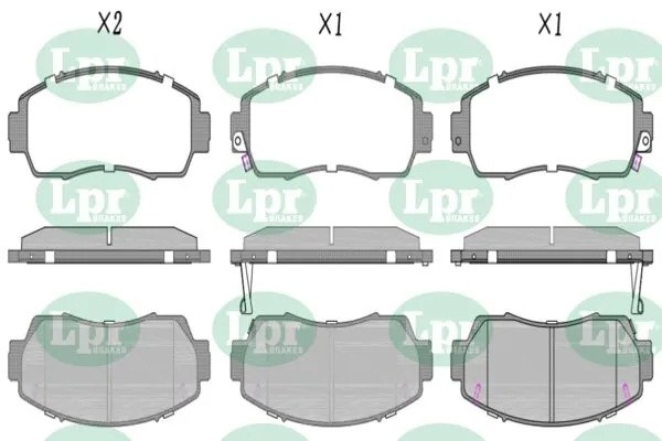 Комплект тормозных колодок 05P1634 05P1634 LPR