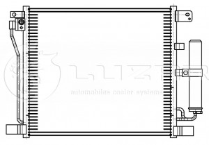 Радиатор кондиционера с ресивером для а/м Nissan Juke (10-) 1.6t LRAC1461 LRAC 1461 LUZAR